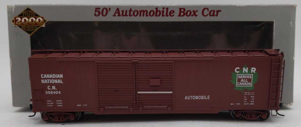 Proto 2000 888925 HO Scale Canadian National 50' Automobile Boxcar #598404 EX/Box