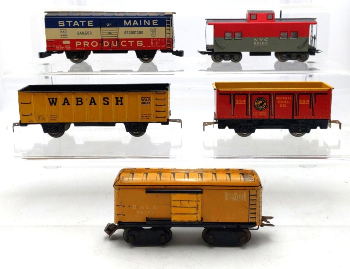 Marx Vintage O Freight Cars: 4484, 554, 20102, 90171 & 80982 [5] VG