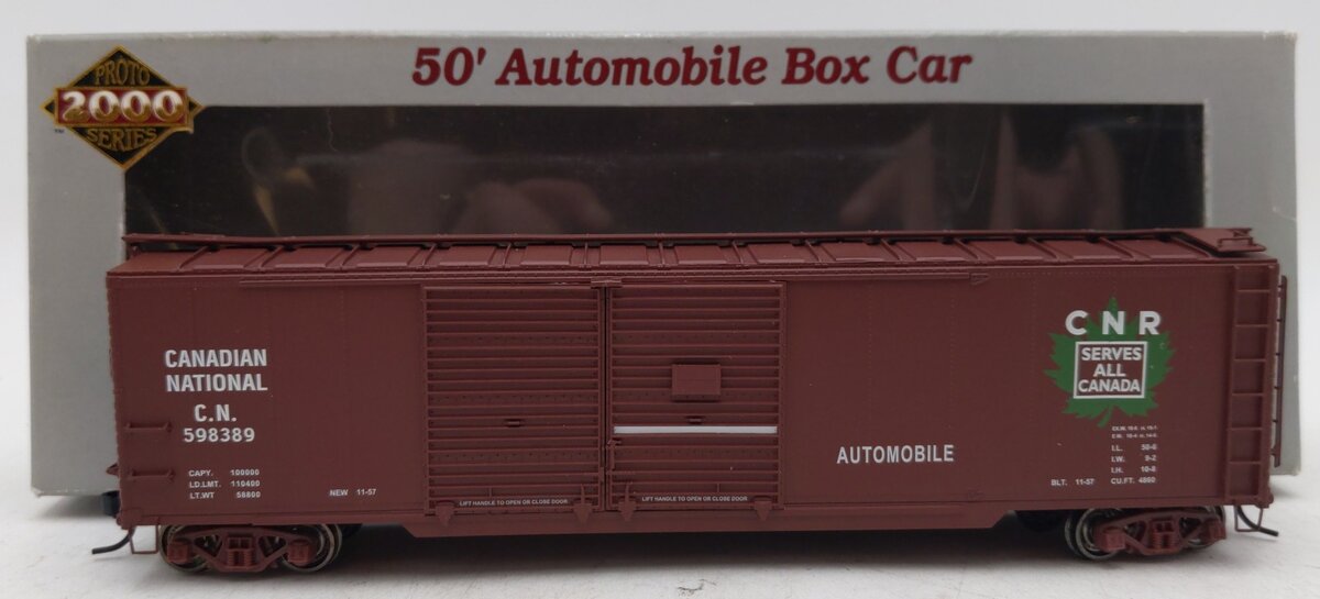 Proto 2000 888924 HO Scale Canadian National 50' Automobile Boxcar #598389 EX/Box
