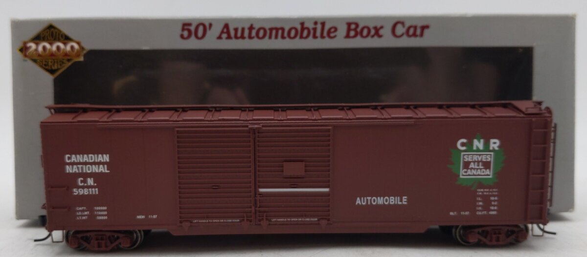 Proto 2000 888918 HO Scale Canadian National 50' Automobile Boxcar #598111 EX/Box