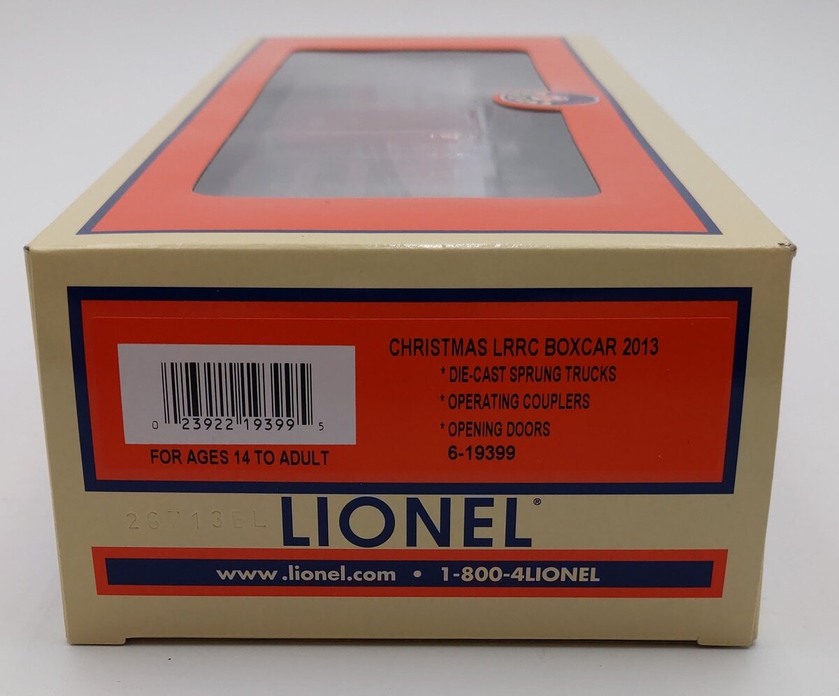 Lionel 6-19399 O Christmas LRRC Boxcar #2013 LN/Box