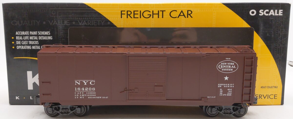 K-Line K761-17582 O Gauge NYC Boxcar #164206 EX/Box