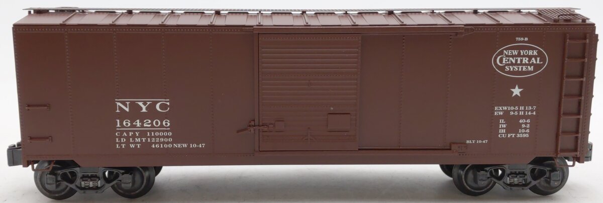 K-Line K761-17582 O Gauge NYC Boxcar #164206 EX/Box