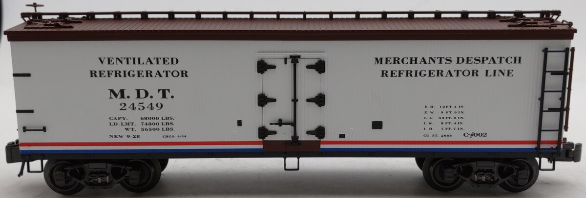K-Line K742-80332 O Gauge Merchants Despatch Reefer Car #24549 LN/Box