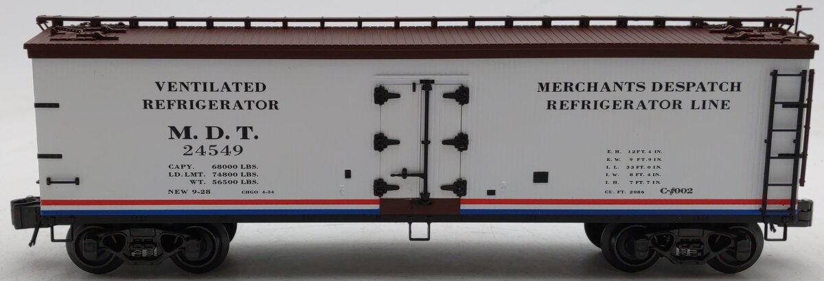K-Line K742-80332 O Gauge Merchants Despatch Reefer Car #24549 LN/Box