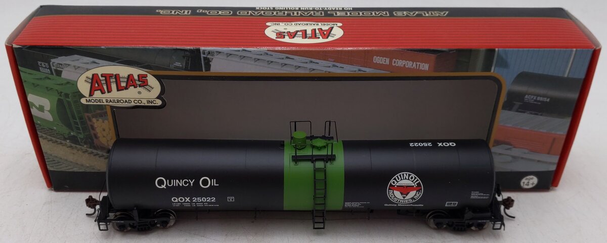Atlas SSMRC-01 HO Scale Trinity 25500g Quincy Oil Tank Car #25022 EX/Box