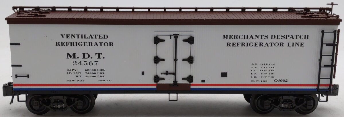 K-Line K742-80335 O Gauge Merchants Despatch Refrigerator Car #24567 EX/Box