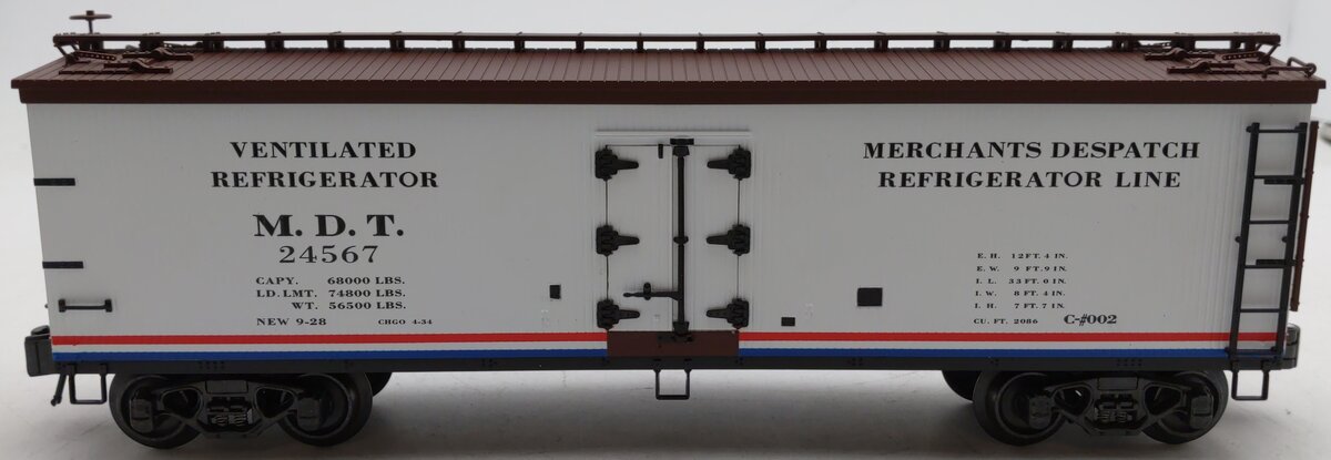 K-Line K742-80335 O Gauge Merchants Despatch Refrigerator Car #24567 EX/Box