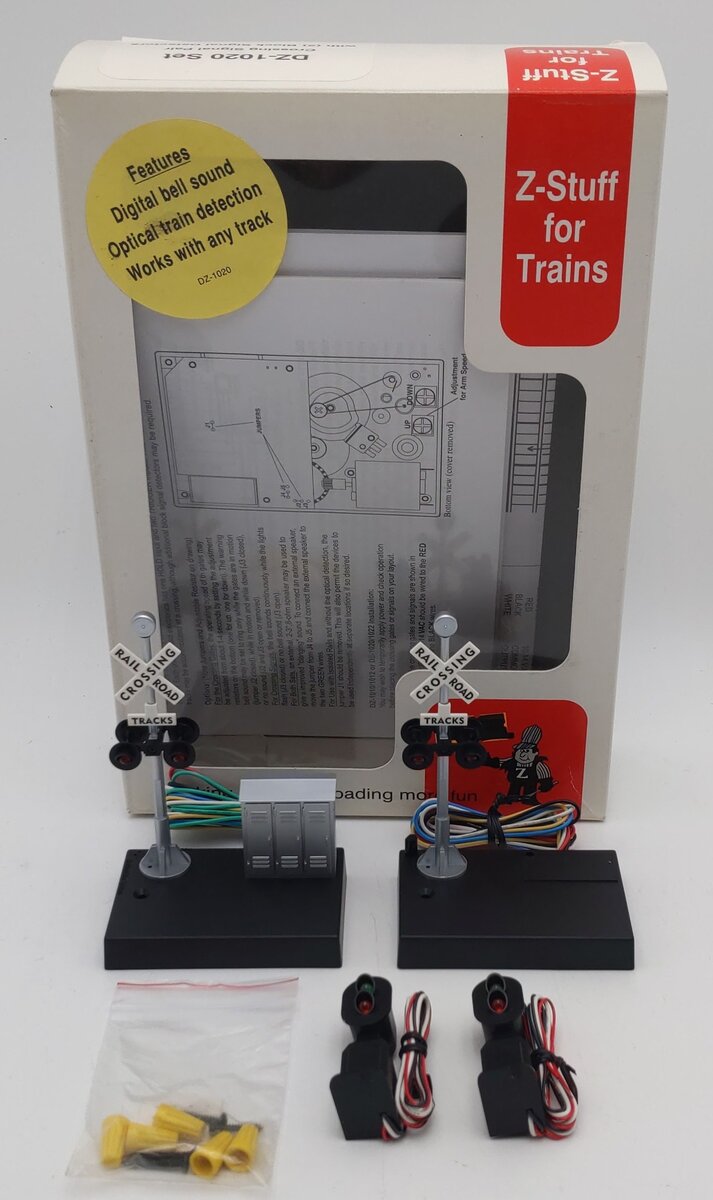 Z-Stuff DZ-1020 O Crossing Signal w/Block Signal Detector & Sound (Set of 2) LN/Box
