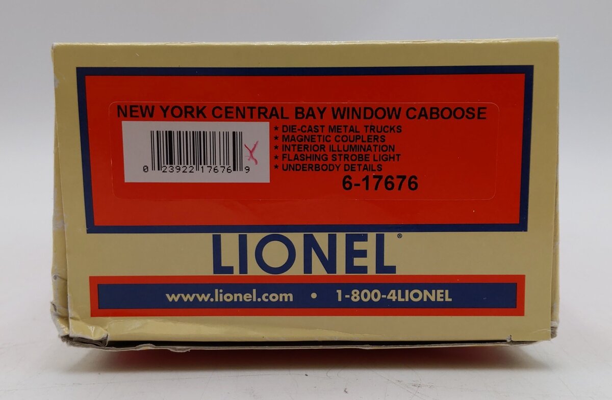 Lionel 6-17676 O Gauge New York Central Bay Window Caboose #20300 LN/Box