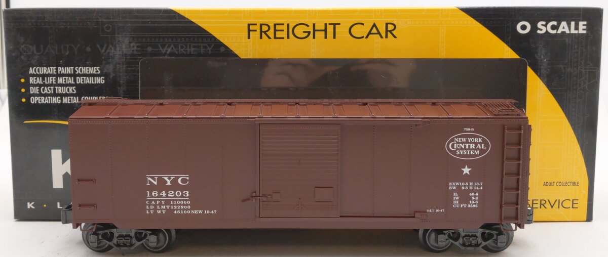 K-Line K761-17581 O Gauge NYC Boxcar #164203 EX/Box
