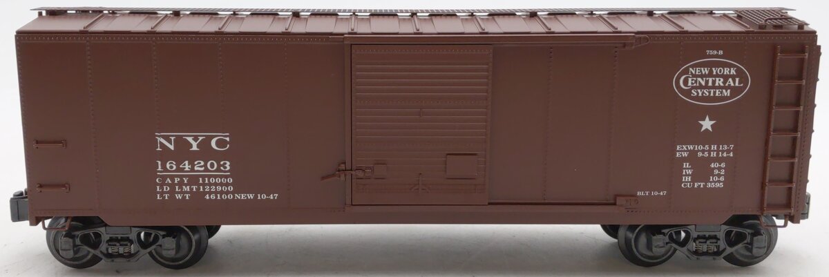 K-Line K761-17581 O Gauge NYC Boxcar #164203 EX/Box