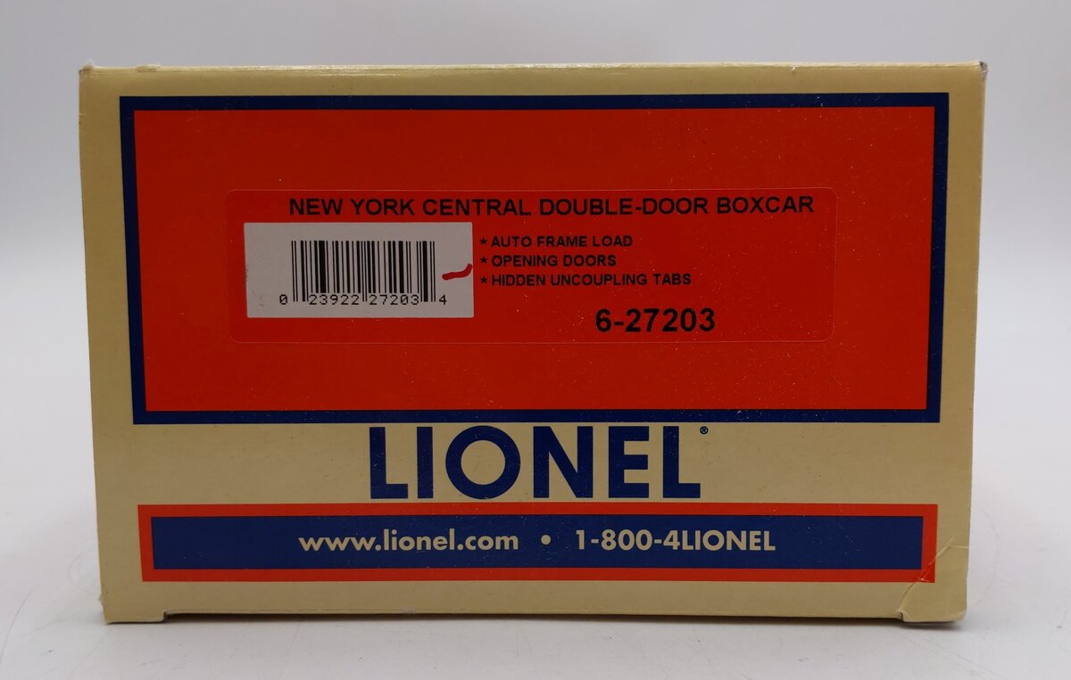 Lionel 6-27203 O Gauge New York Central Double Door Boxcar #75509 LN/Box