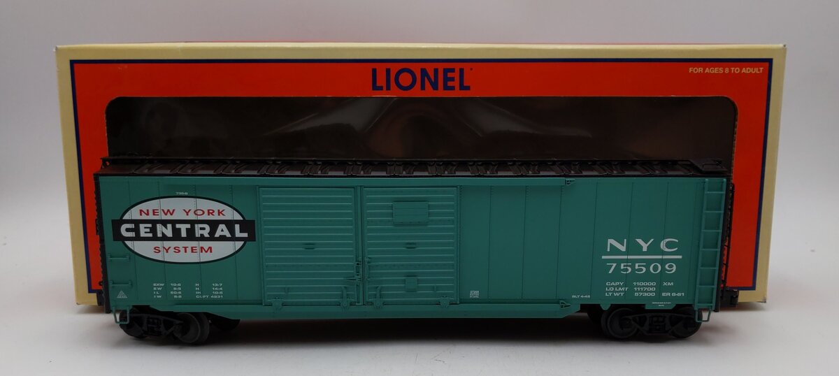 Lionel 6-27203 O Gauge New York Central Double Door Boxcar #75509 LN/Box