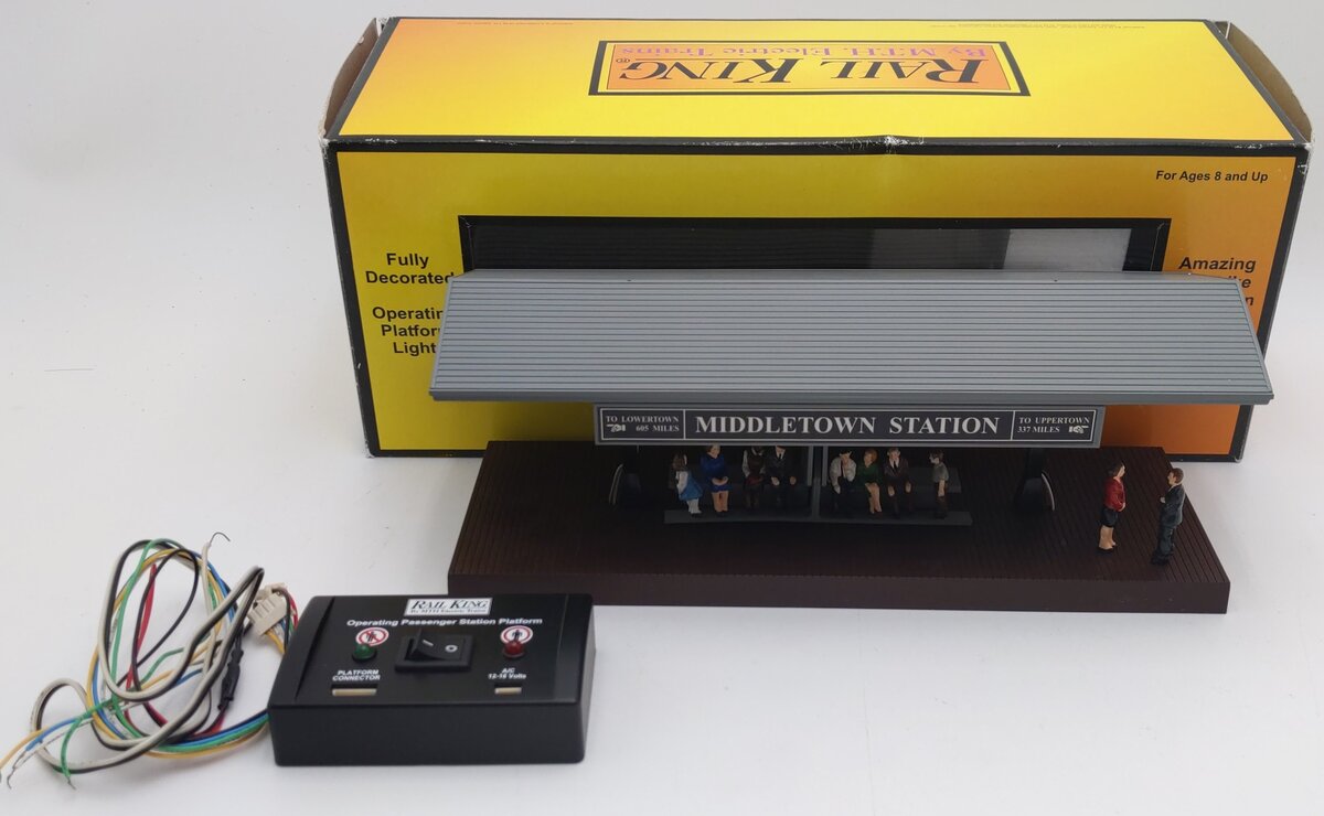 MTH 30-9107 O Middletown Operating Station Platform w/Gray Roof EX/Box