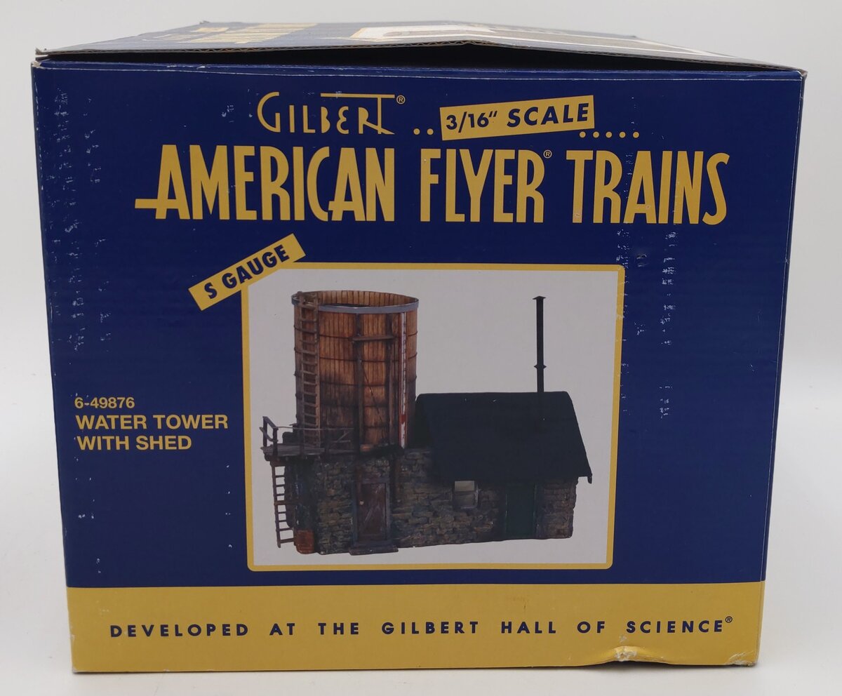 American Flyer 6-49876 S Scale Water Tower w/Shed Kit - Assembled EX/Box