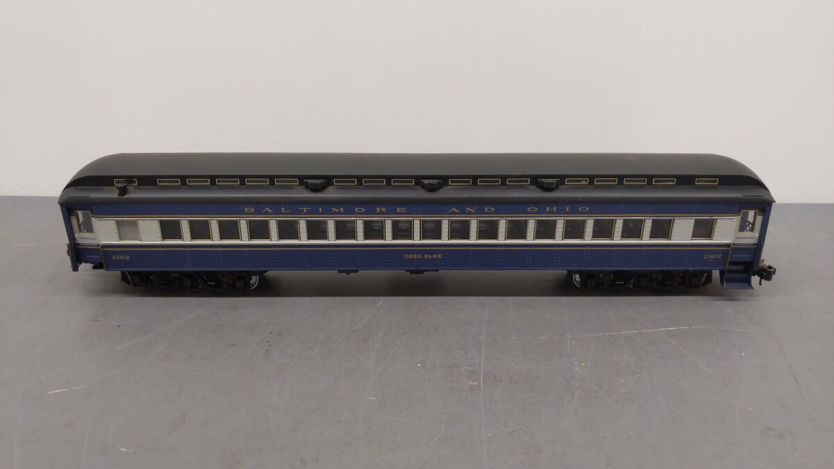 Aristo-Craft 31302 G Scale B&O "Deer Park" Heavyweight Coach Car (Metal Wheels) VG