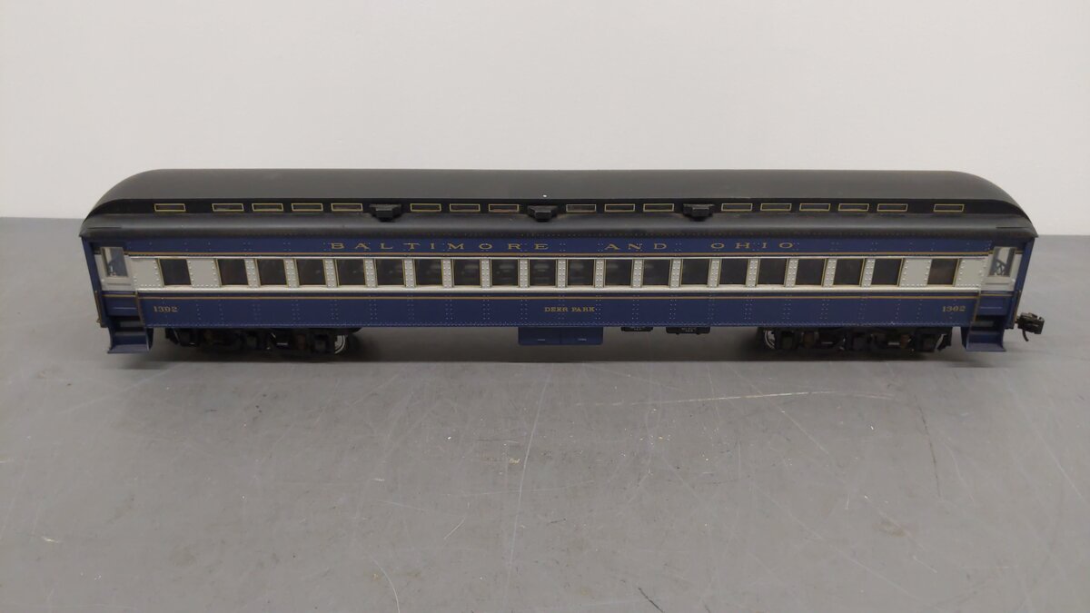 Aristo-Craft 31302 G Scale B&O "Deer Park" Heavyweight Coach Car (Metal Wheels) VG
