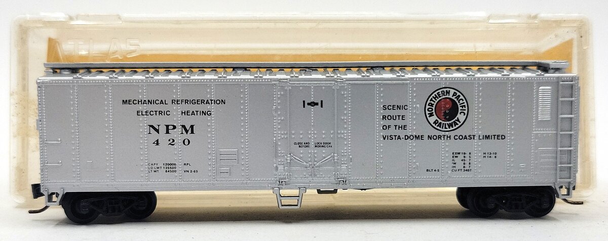 Atlas 3658 N Scale Northern Pacific Mechanical Reefer Car #420 LN/Box