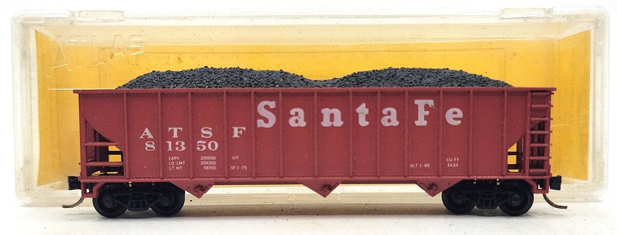 Atlas 3268 N Scale Santa Fe 90 Ton Hopper #81350 LN/Box
