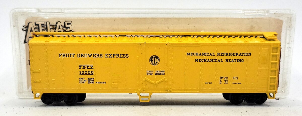 Atlas 3671 N Scale Fruit Growers Express 50' Mechanical Reefer #10000 LN/Box