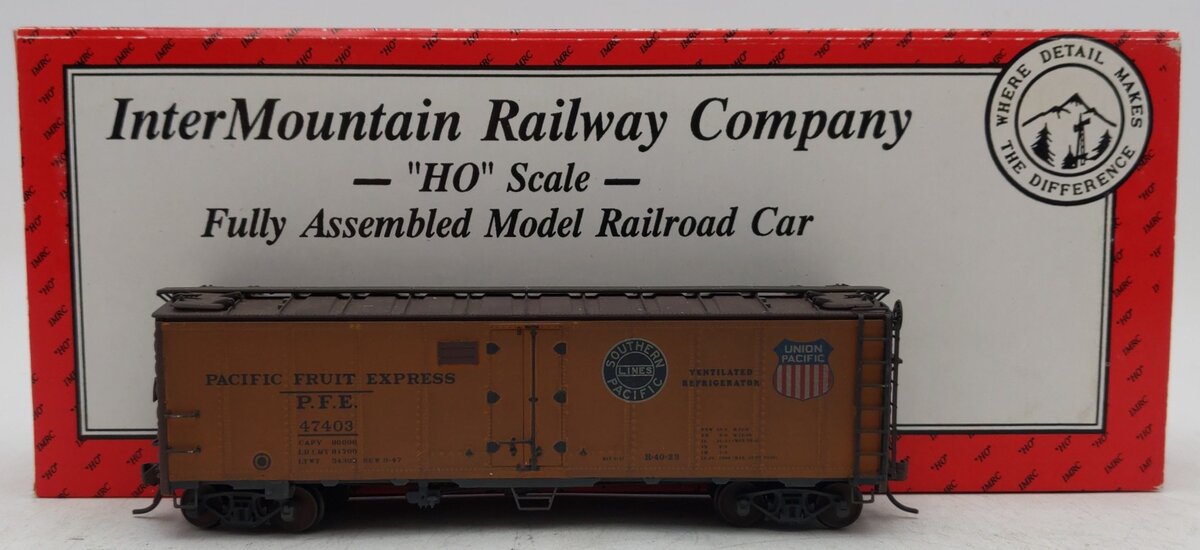 InterMountain 45501-03 HO Pacific Fruit Express Reefer #47403-Weathered/Box