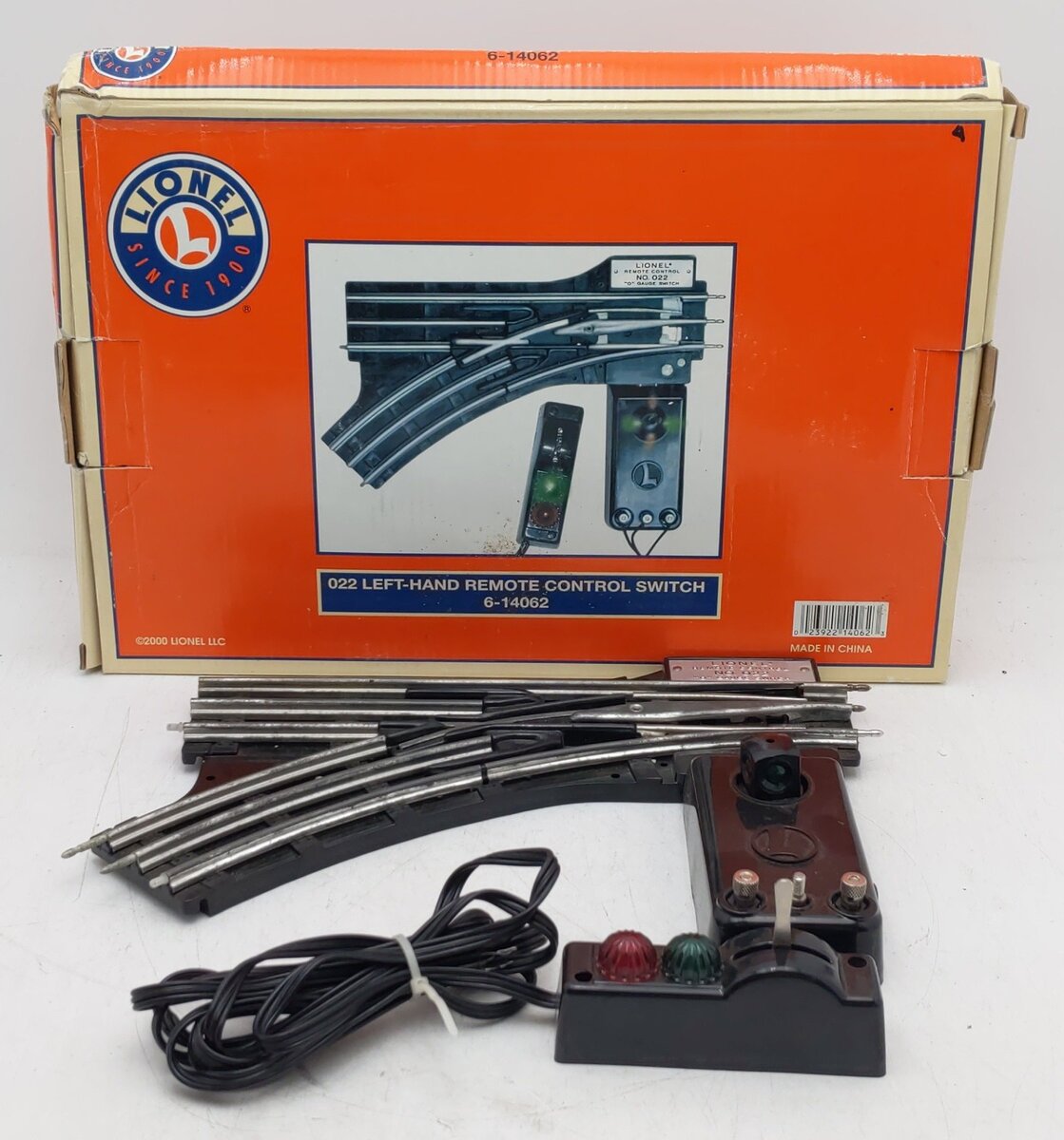 Lionel 6-14062 O Gauge Remote-Control 022 Left Hand Switch Turnout VG/Box