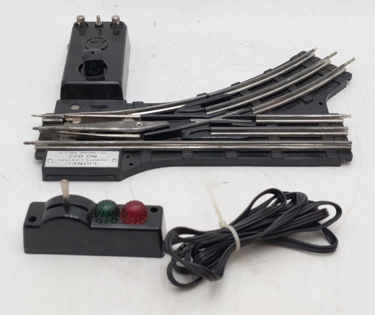 Lionel 6-14062 O Gauge Remote-Control 022 Left Hand Switch Turnout VG/Box