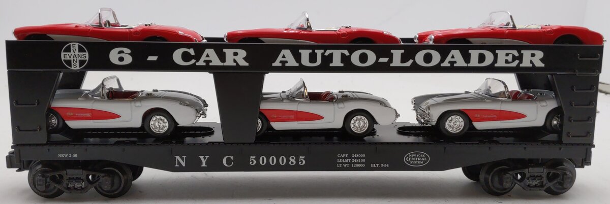 K-Line K694-1751 O Gauge New York Central Evans Auto Car w/ 6 Corvettes EX/Box