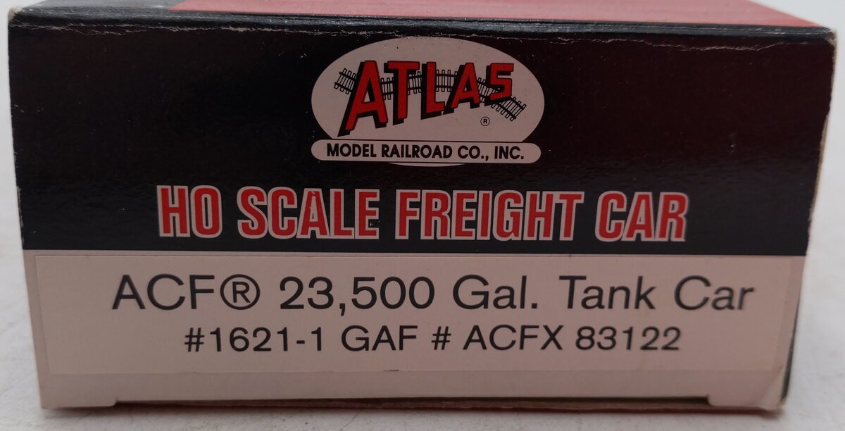 Atlas 1621-1 HO Scale GAF ACF 23,500 Gallon Tank Car #83122 EX/Box