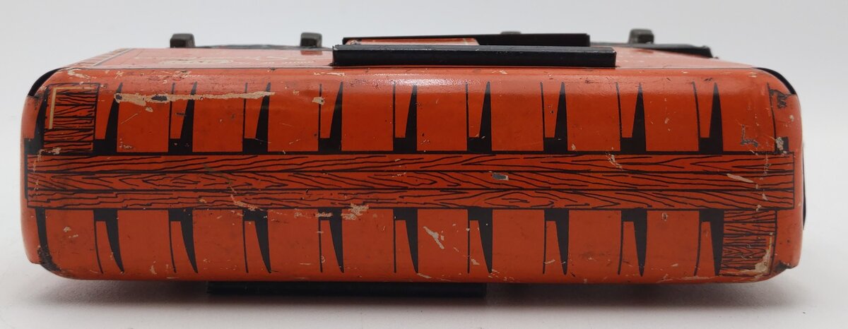 Marx 51998 Vintage O Prewar Chicago & North Western Tinplate Boxcar - Orange VG