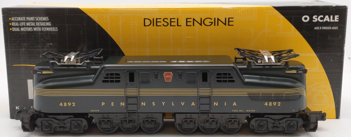 K-Line K2780-4892IC O Gauge Pennsylvania GG-1 Electric Locomotive #4892 EX/Box