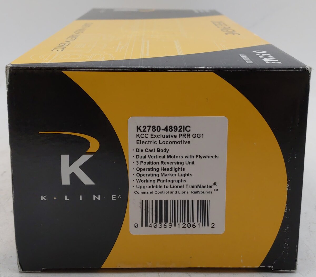 K-Line K2780-4892IC O Gauge Pennsylvania GG-1 Electric Locomotive #4892 EX/Box