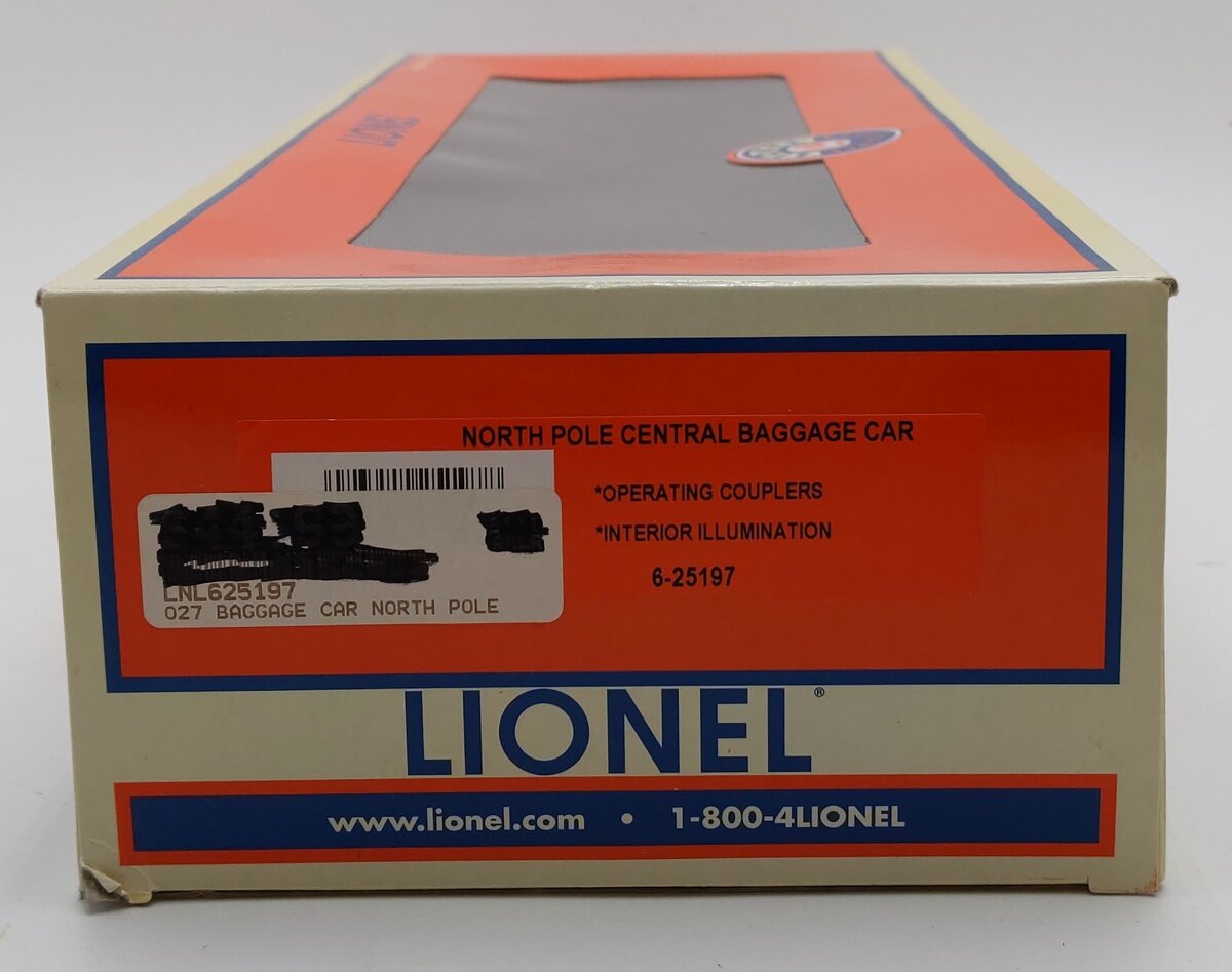 Lionel 6-25197 O Gauge North Pole Central "Comet" Baggage Car EX/Box