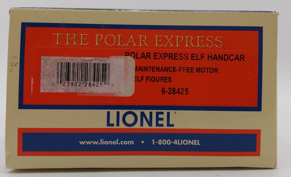 Lionel 6-28425 O Gauge Polar Express Motorized Elf Handcar EX/Box