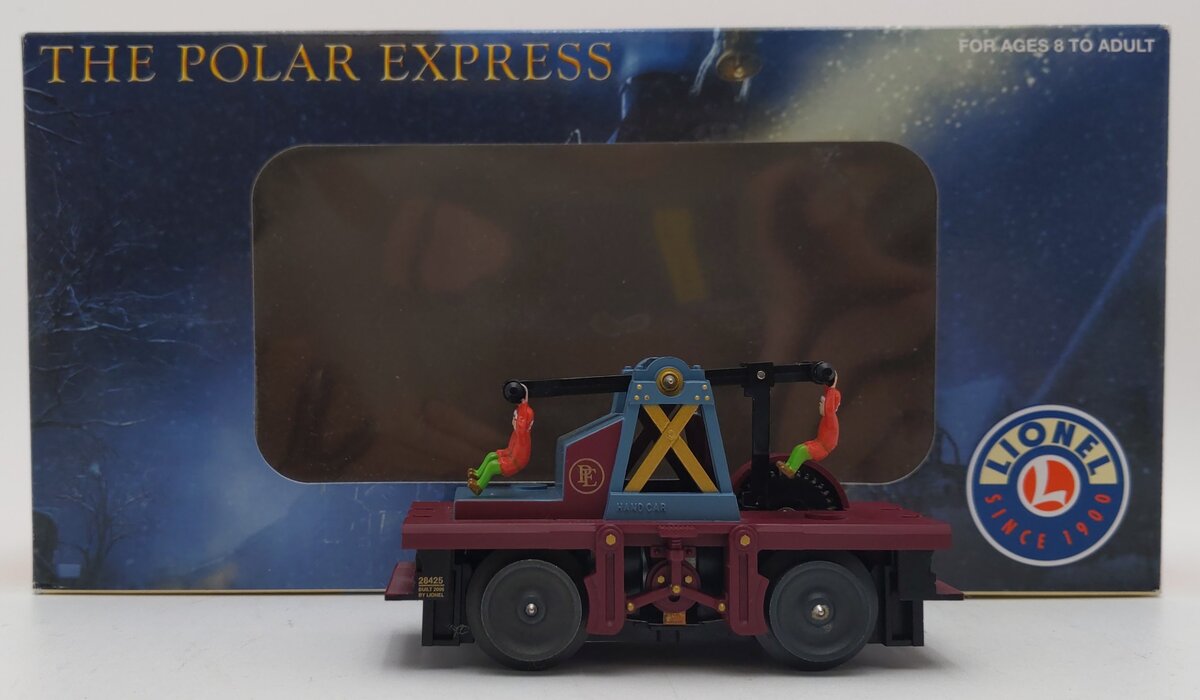 Lionel 6-28425 O Gauge Polar Express Motorized Elf Handcar EX/Box