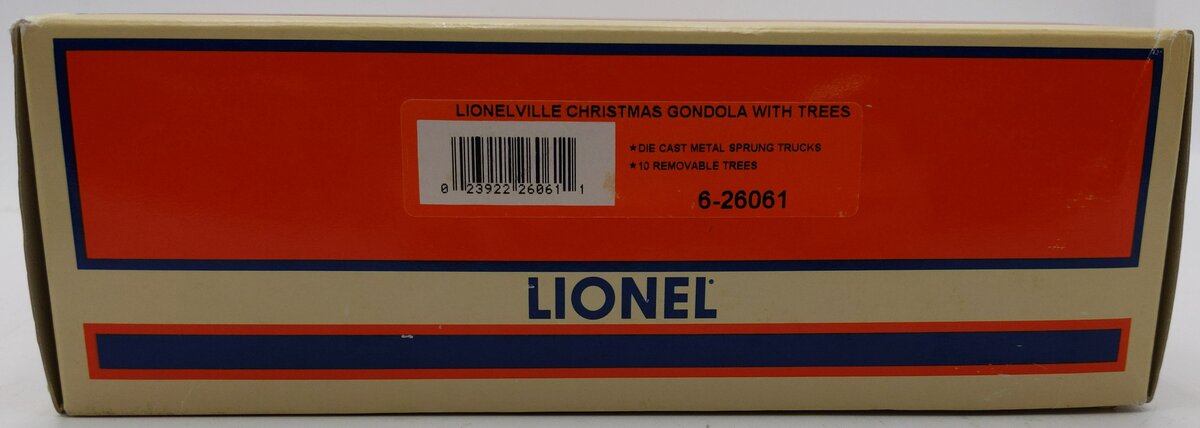 Lionel 6-26061 O Gauge Christmas Gondola Without Trees LN/Box