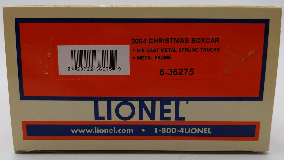 Lionel 6-36275 O Gauge 2004 Christmas Boxcar LN/Box