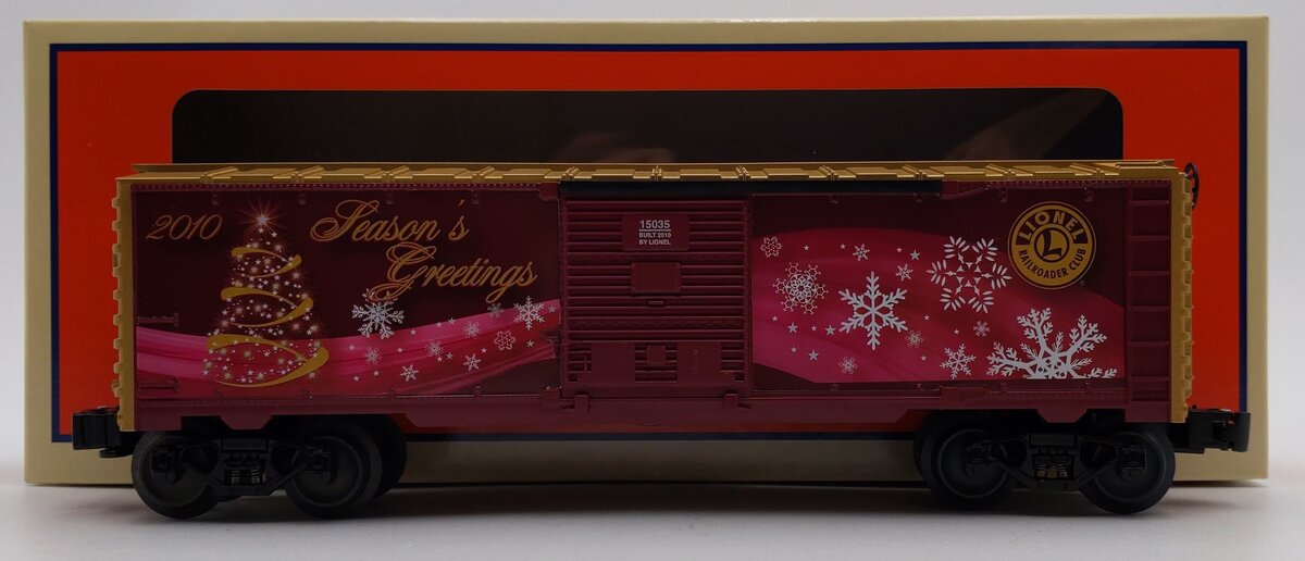 Lionel 6-15035 O Gauge LRRC-2010 Christmas Boxcar EX/Box