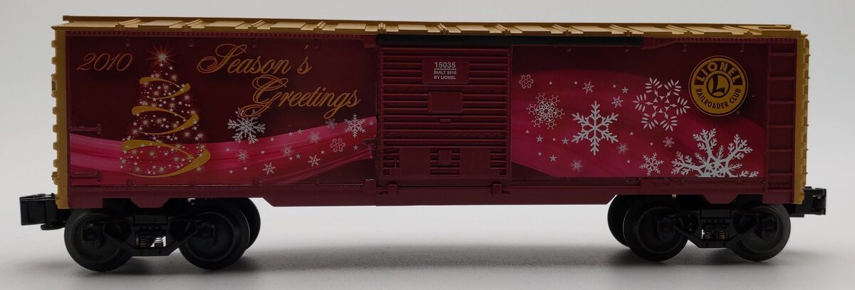 Lionel 6-15035 O Gauge LRRC-2010 Christmas Boxcar EX/Box