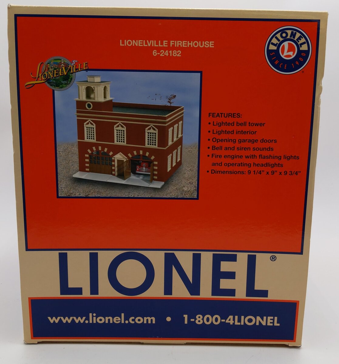 Lionel 6-24182 O Lionelville Operating Firehouse LN/Box