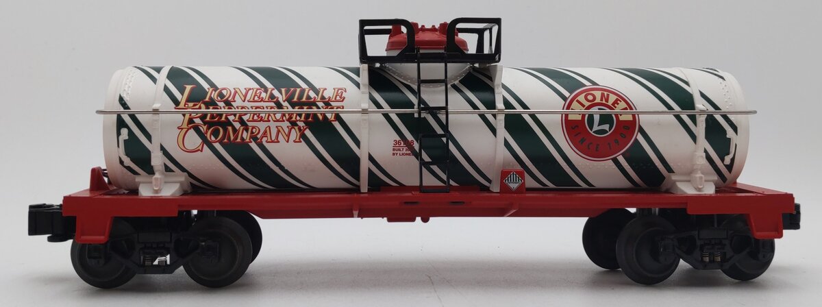 Lionel 6-36108 O Gauge Candy Cane Single Dome Tank Car EX/Box