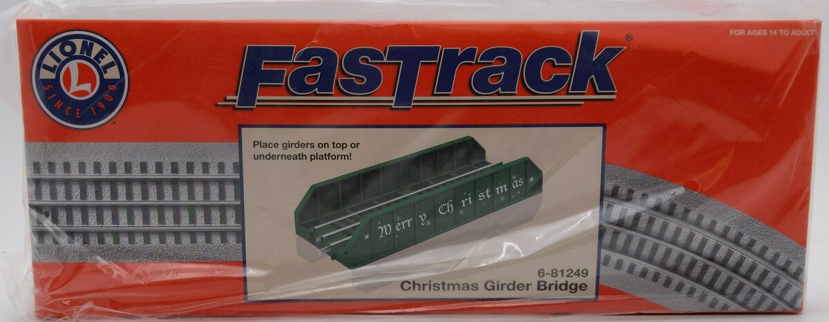 Lionel 6-81249 O Green & White Merry Christmas Girder Bridge Kit MT/Box