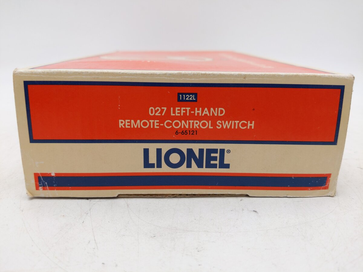 Lionel 6-65121 O 1122L 27" Left Hand Remote Control Switch Turnout EX/Box