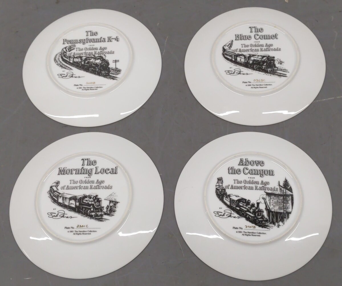 The Hamilton Collection The Golden Age of America Railroads Plates by Ted Xaras VG