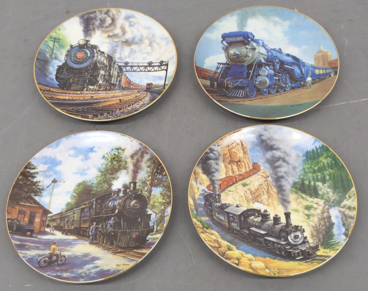 The Hamilton Collection The Golden Age of America Railroads Plates by Ted Xaras VG