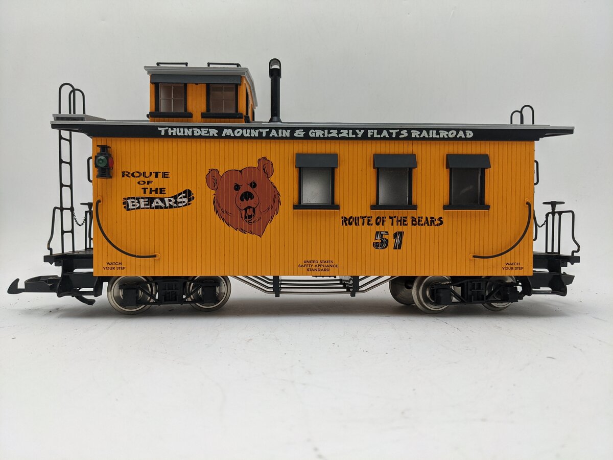 USA Trains R12022 G Thunder Mountain & Grizzly Flats Railroad Caboose EX