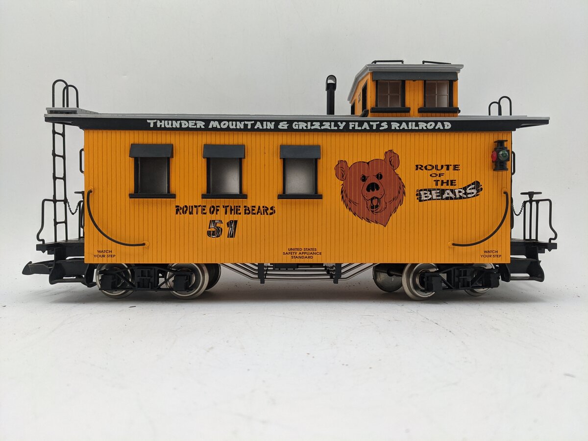 USA Trains R12022 G Thunder Mountain & Grizzly Flats Railroad Caboose EX