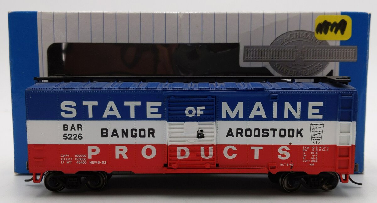 Bachmann 17038 HO Scale Bangor and Aroostook 40' Box Car #5226 EX/Box