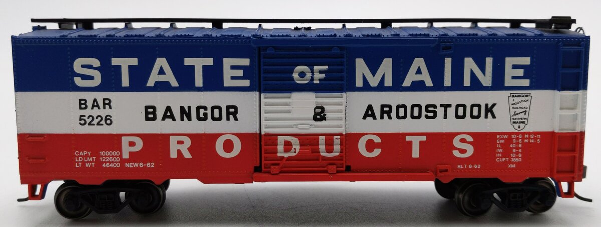 Bachmann 17038 HO Scale Bangor and Aroostook 40' Box Car #5226 EX/Box